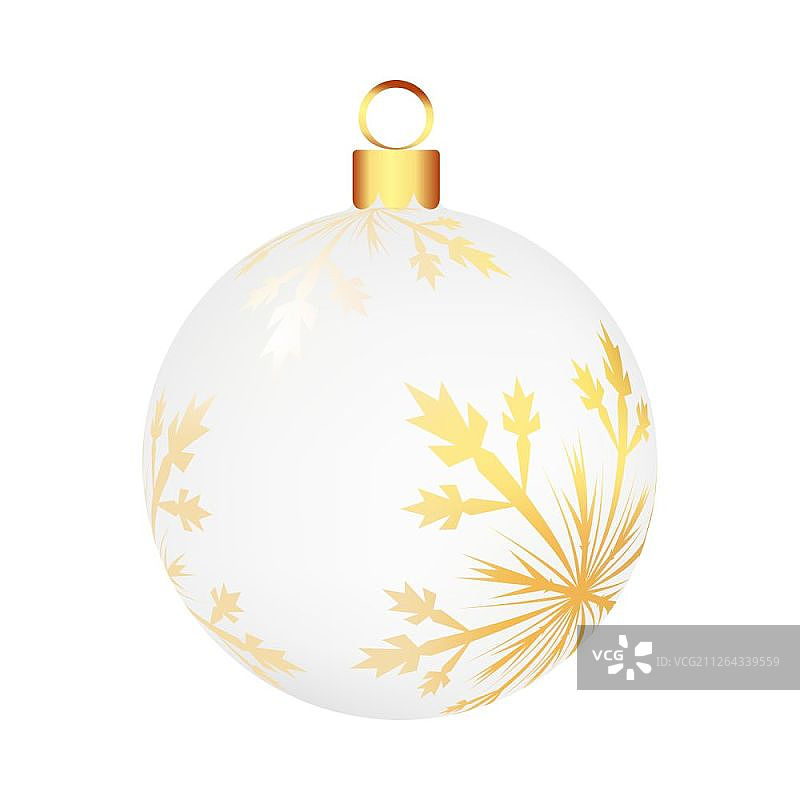 圣诞(新年)球。带有透明和网格的EPS 10矢量插图。图片素材
