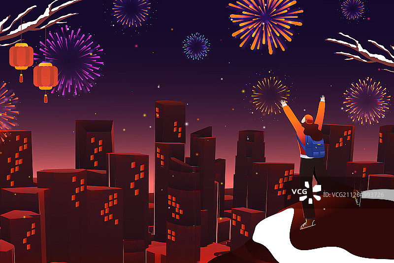 卡通2020鼠年新年快乐跨年倒数背景矢量插画图片素材