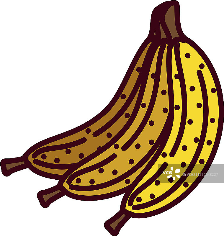 新鲜水果香蕉串流行艺术风格图片素材