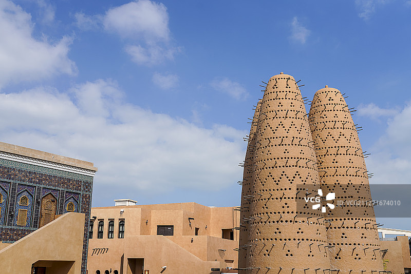 卡塔尔多哈 卡塔拉文化华村 鸽子塔文化图片素材