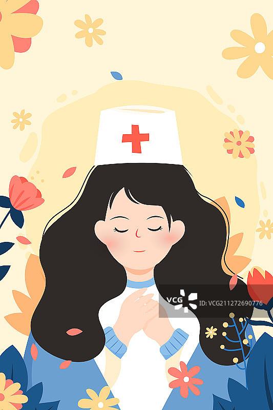 护士节医疗矢量插画图片素材
