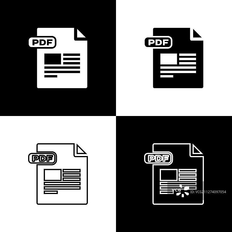 设置PDF文件文件下载PDF按钮图标图片素材