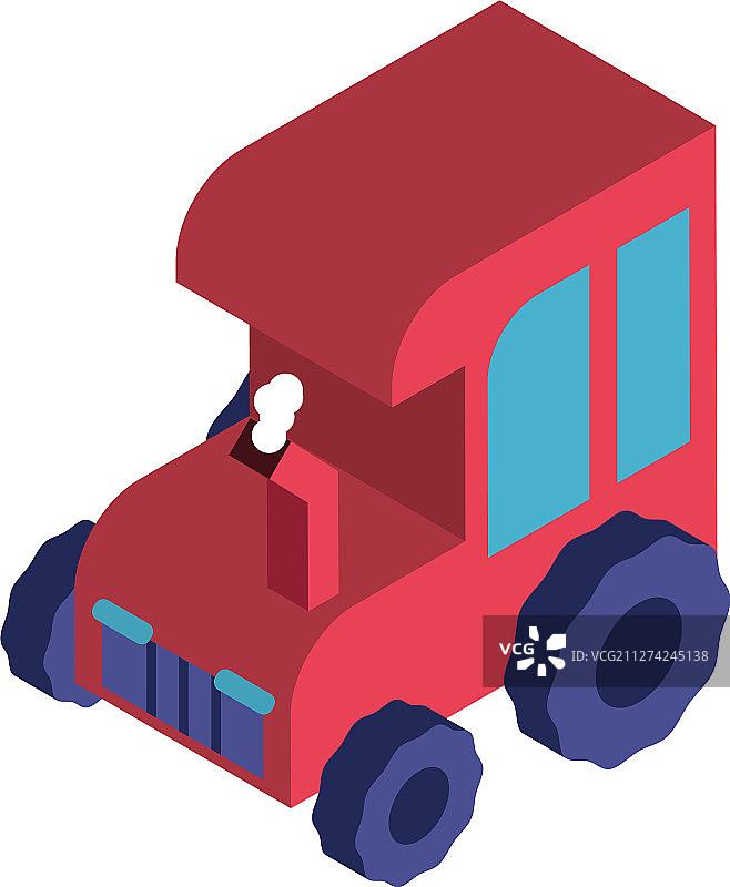 农场拖拉机红色的白色背景图片素材