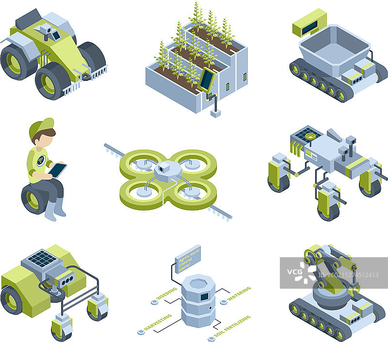 智能农业未来的工业农业机器图片素材