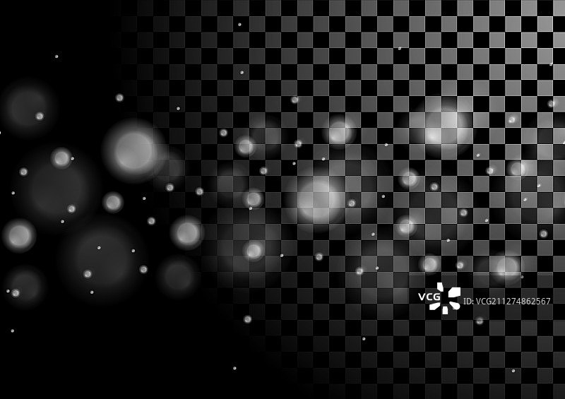 灰白色发光散焦光粒子图片素材