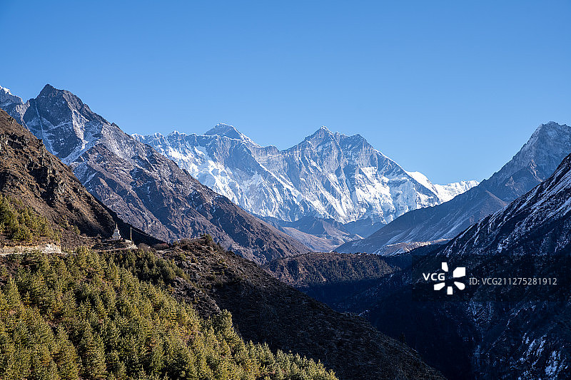 喜马拉雅山雪山风景图片素材