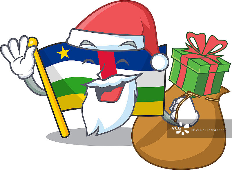 圣诞老人与礼物旗帜中非卡通图片素材
