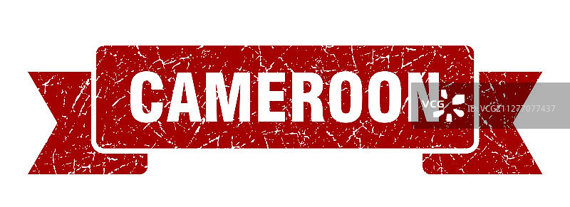 喀麦隆红色丝带喀麦隆垃圾摇滚乐队标志图片素材