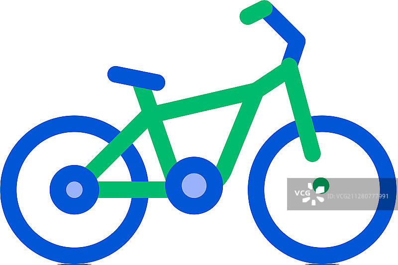 公共交通自行车细线标志图片素材