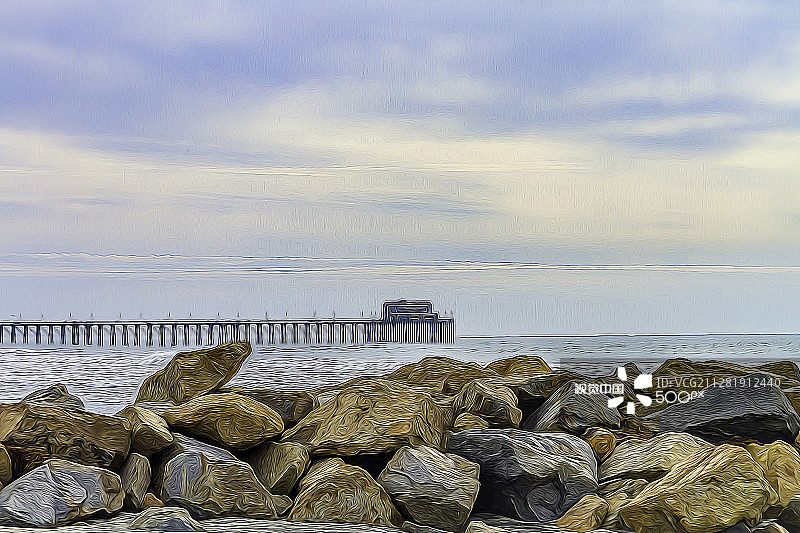 海边码头二世图片素材