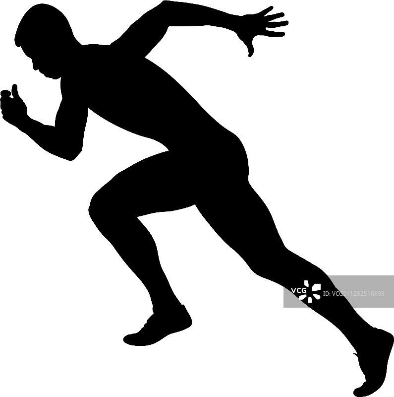肌肉发达的运动员，跑步者，短跑运动员图片素材