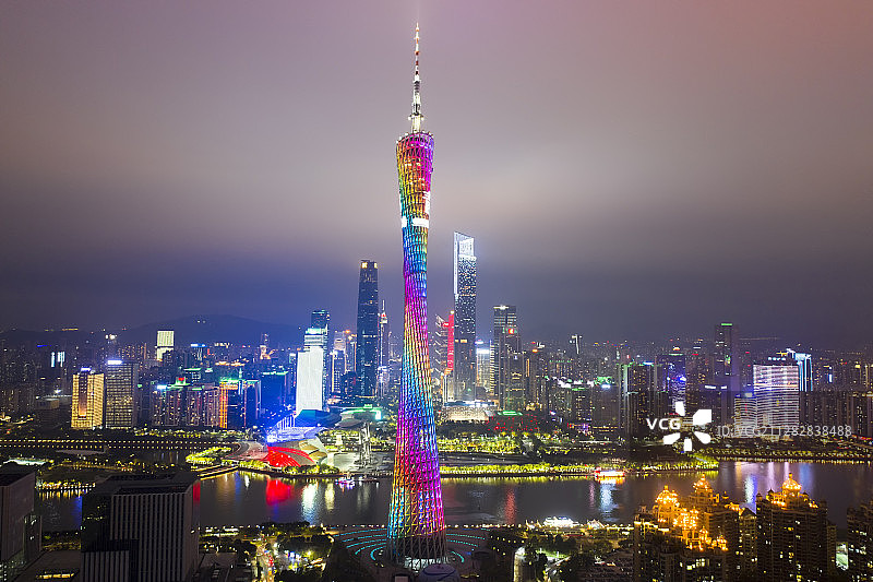 中国广州商业中心城市夜景图片素材