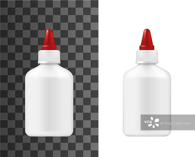 超级胶水白色塑料瓶包装模型图片素材