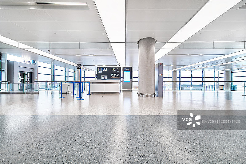 浦东机场航站楼内部图片素材