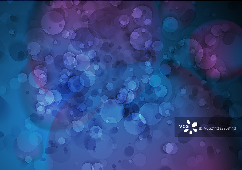 发光的蓝紫色散景光粒子图片素材