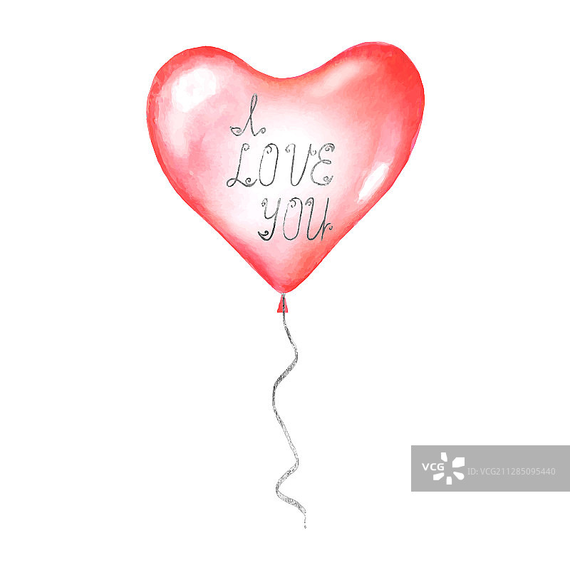 我爱你在飞翔的气球上写字图片素材
