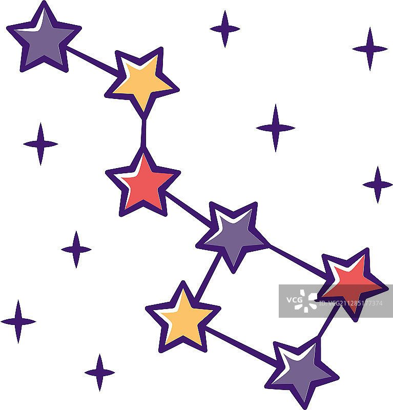 星座颜色图标群明星大图片素材