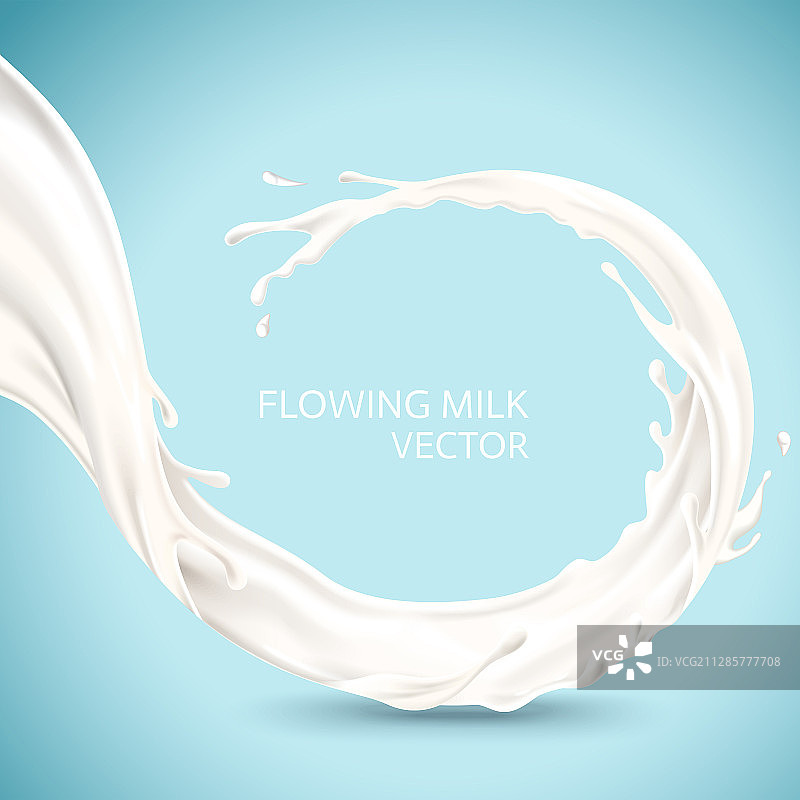 流动液态牛奶图片素材