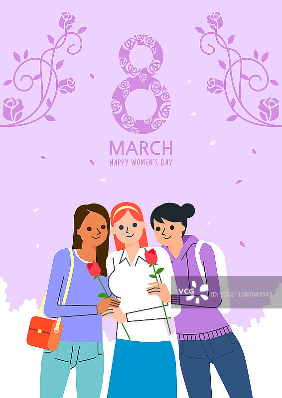妇女节，玫瑰，女人图片素材