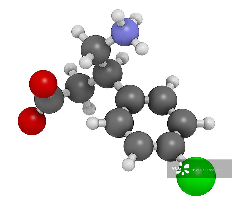 巴氯芬的药物分子图片素材