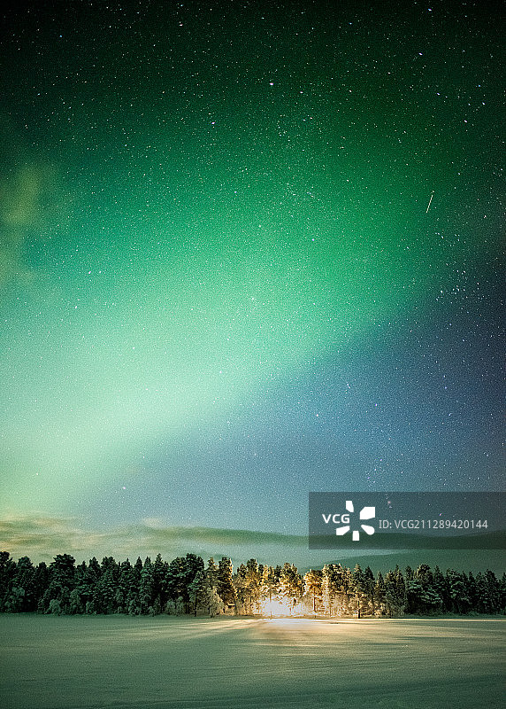 北欧芬兰极光星空图片素材