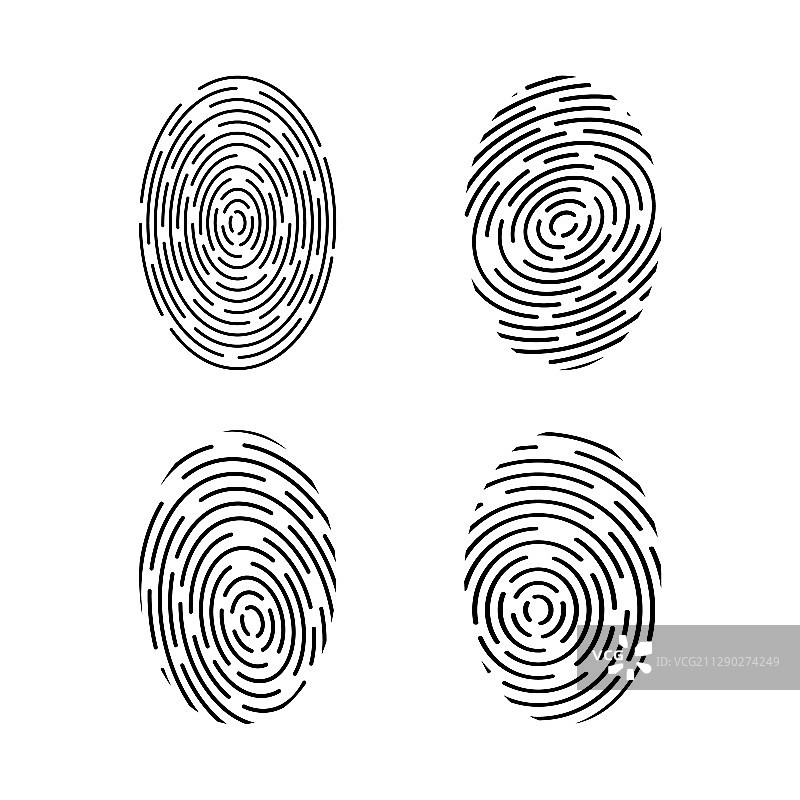 指纹图标数码安全概念图片素材
