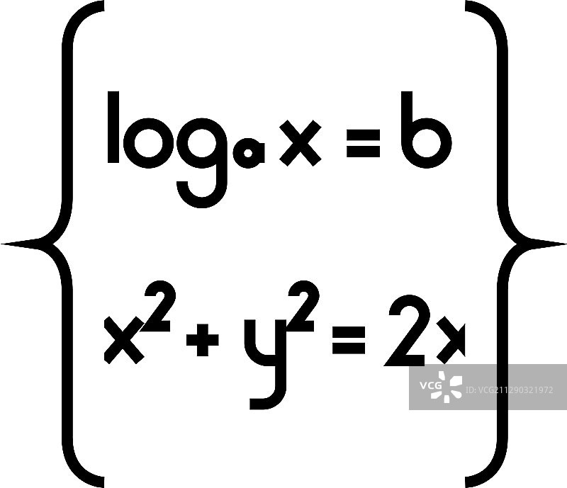 数学函数线图标概念符号轮廓图片素材