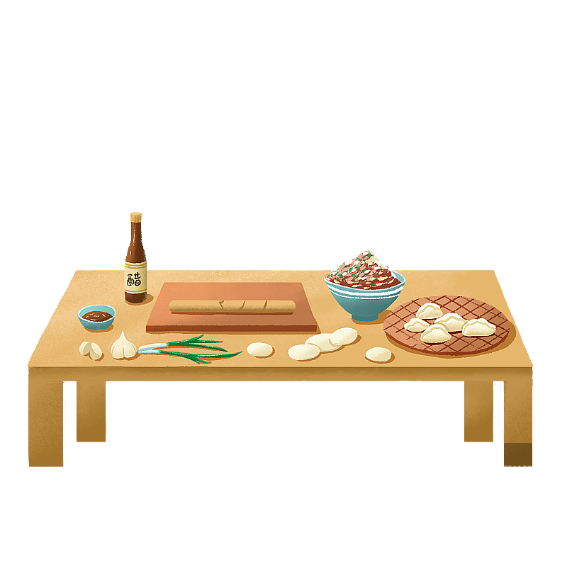饺子桌子图片素材