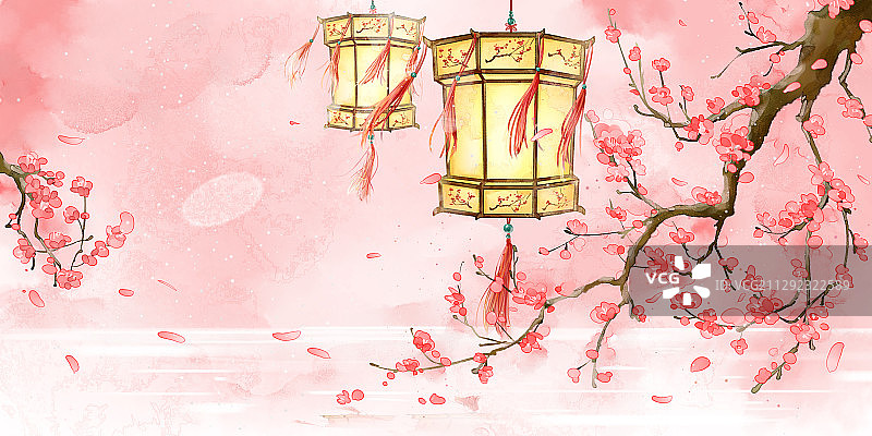 中国风唯美春分节气创意图片素材