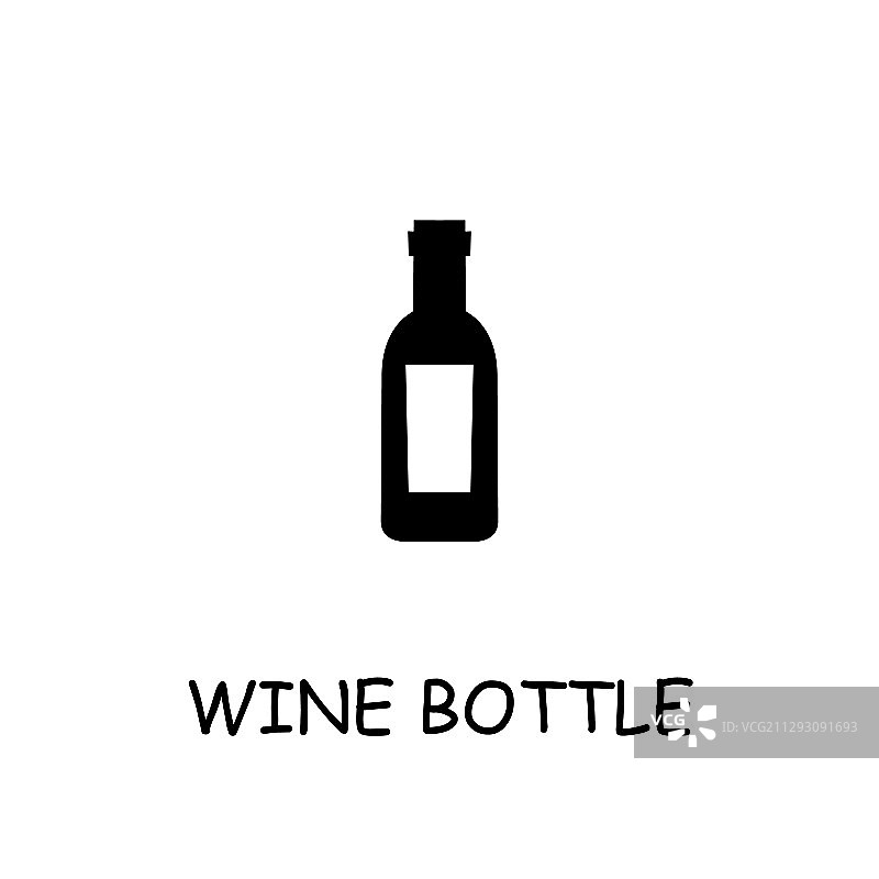 酒瓶扁平图标图片素材