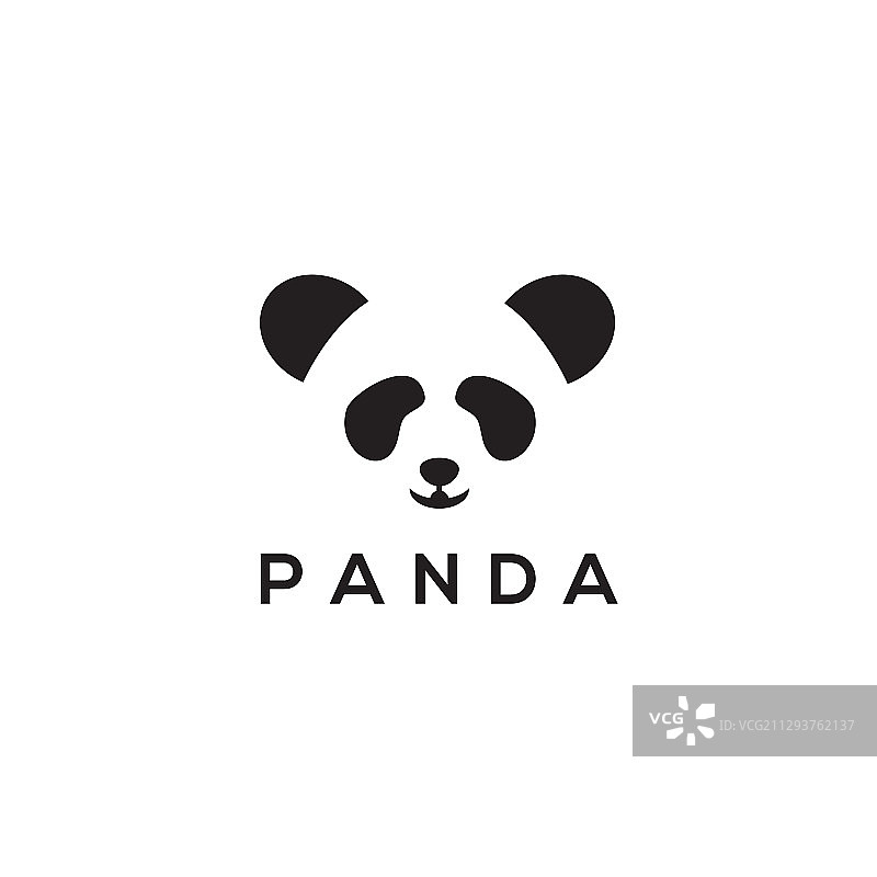 熊猫头标志设计模板图片素材
