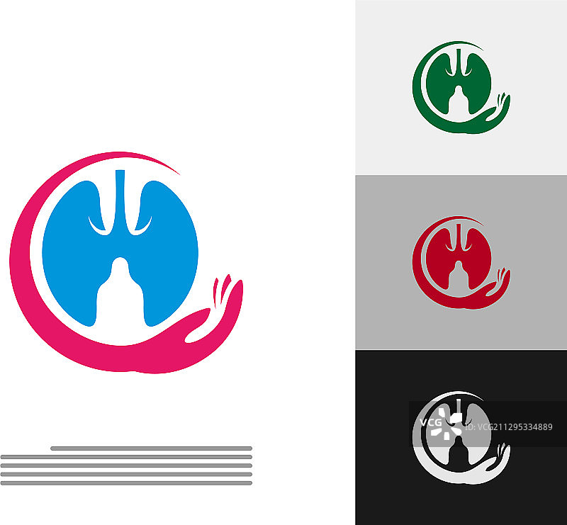 肺护理标志模板设计会徽设计图片素材