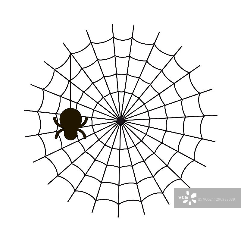 白色背景上的蜘蛛网图片素材