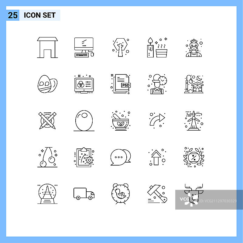 包25现代线条符号和符号的网页图片素材