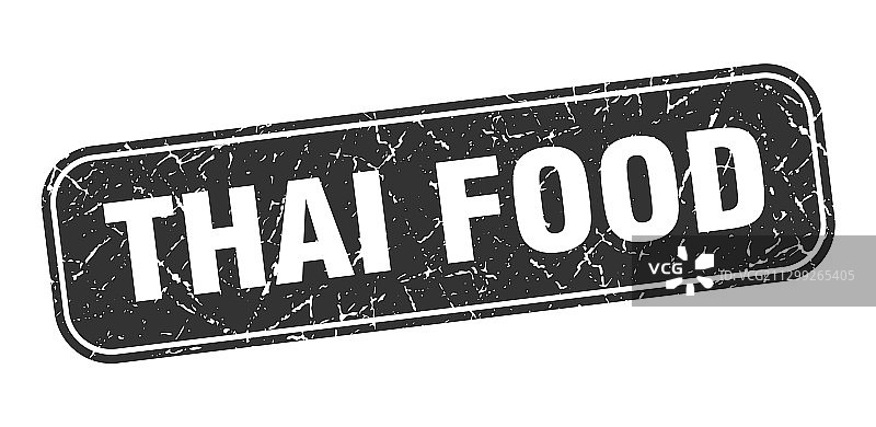 泰国食品邮票泰国食品广场肮脏的黑色标志图片素材