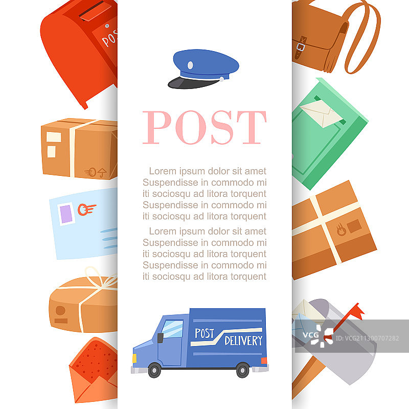邮政信件和包裹递送服务图片素材