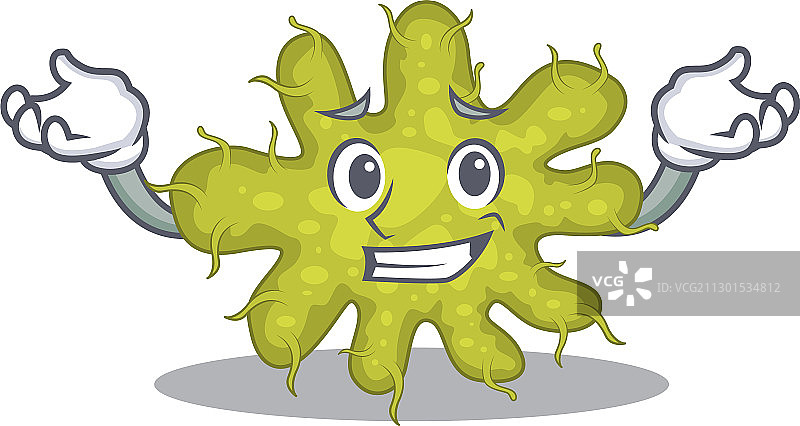 一幅笑嘻嘻的细菌卡通设计图片素材