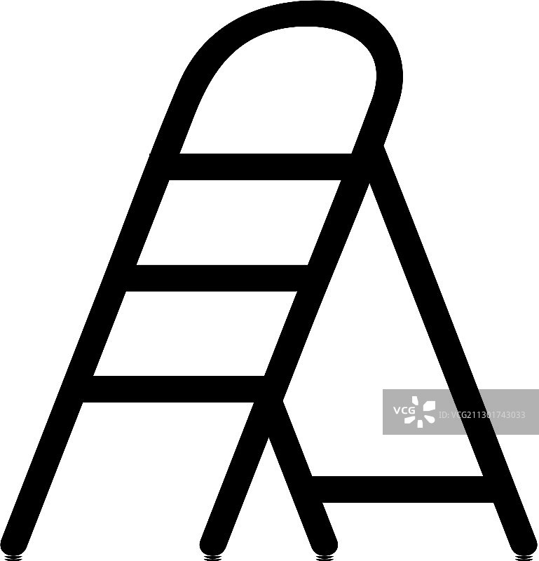 助手楼梯图标轮廓图片素材