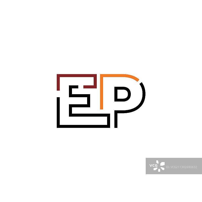 Ep字母标志图标设计模板元素图片素材