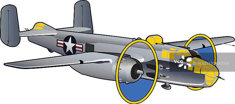 第二次世界大战中的美国轰炸机图片素材