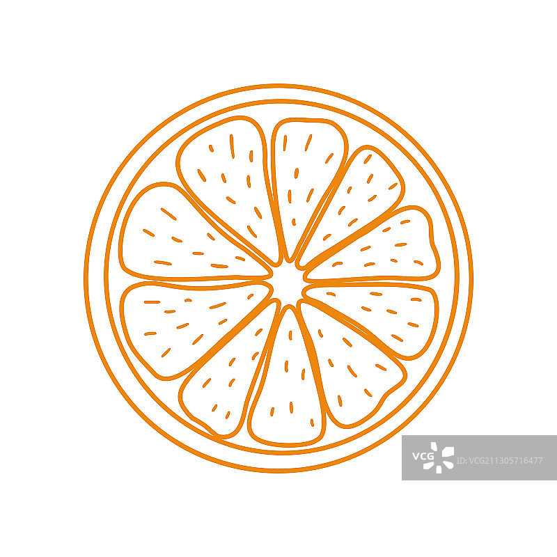图标橙色亮孤立轮廓元素上图片素材