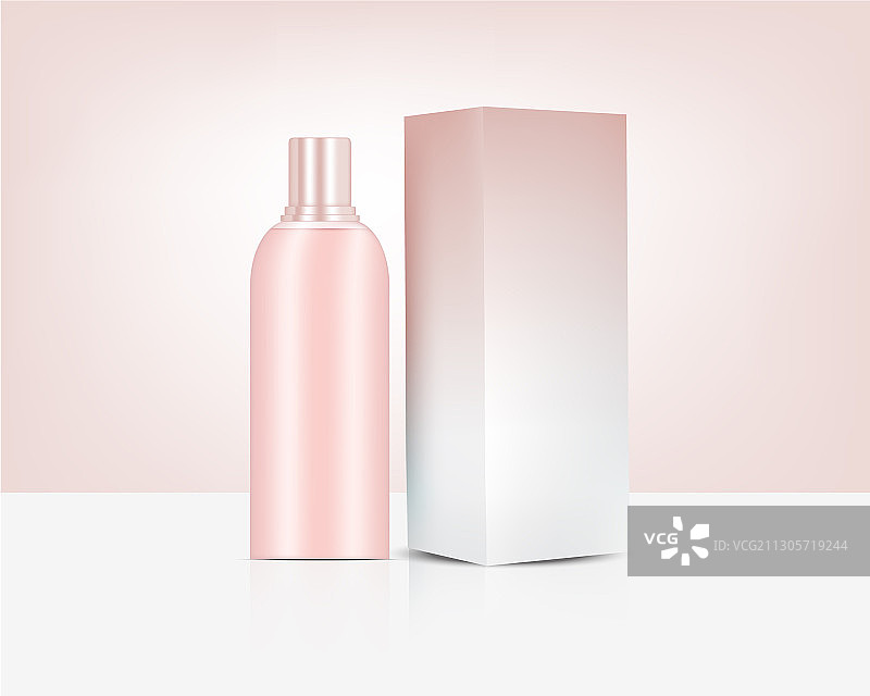 瓶子模拟现实的玫瑰金香水图片素材