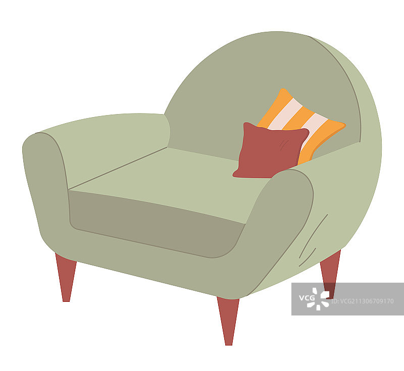 柔软舒适的家具扶手椅图片素材
