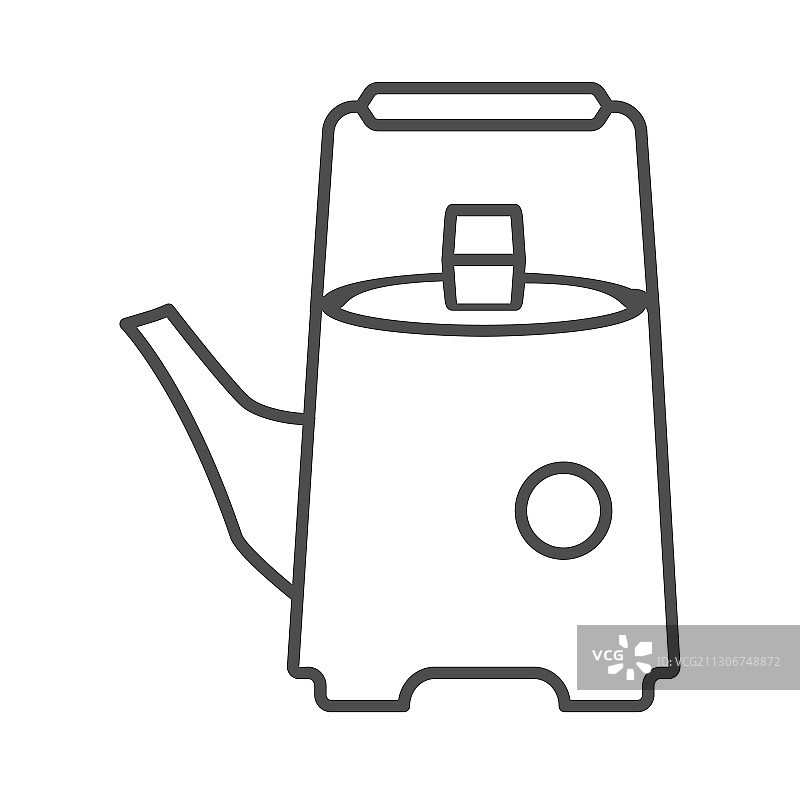 陶瓷咖啡壶细线象征中国茶图片素材