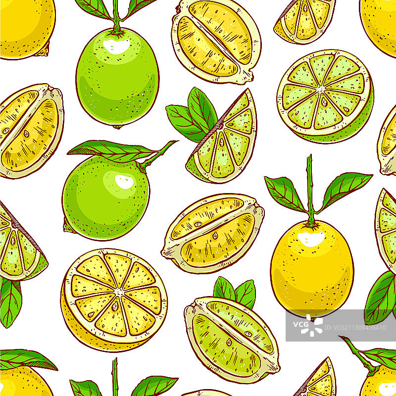 柠檬和酸橙的背景图片素材