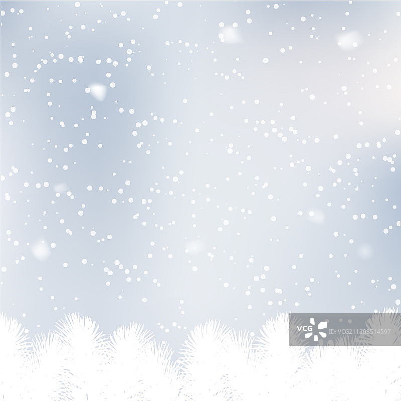 圣诞背景与飘落的雪花图片素材