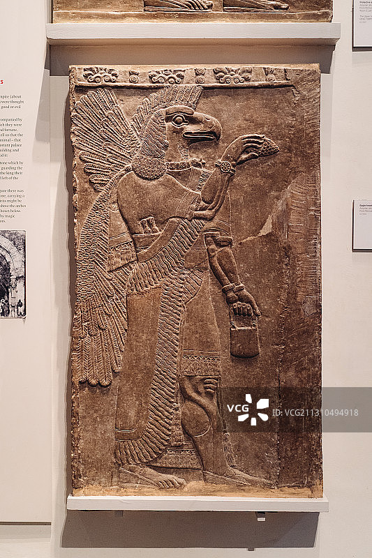 大英博物馆亚述文明城墙浮雕图片素材