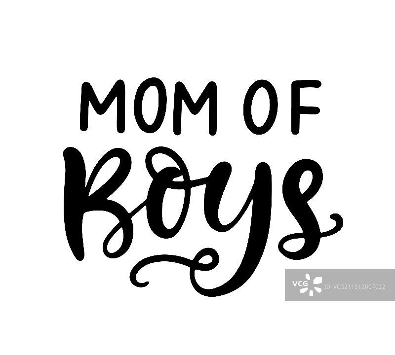 妈妈男孩t恤设计有趣的字母引用图片素材