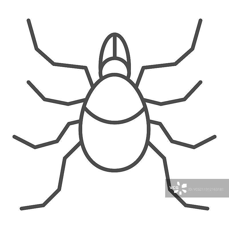 螨细线图标昆虫概念螨标志图片素材