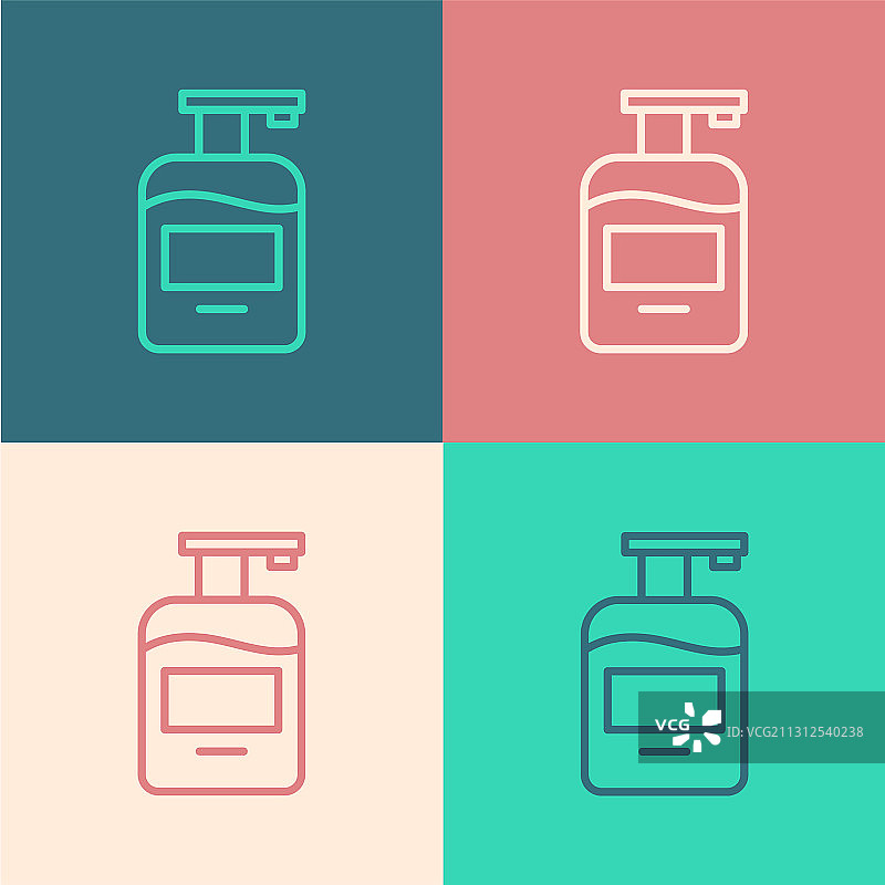 波普艺术系列瓶子液体抗菌肥皂图片素材